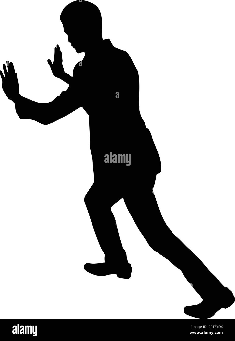 Man silhouette or vector on white background Stock Vector