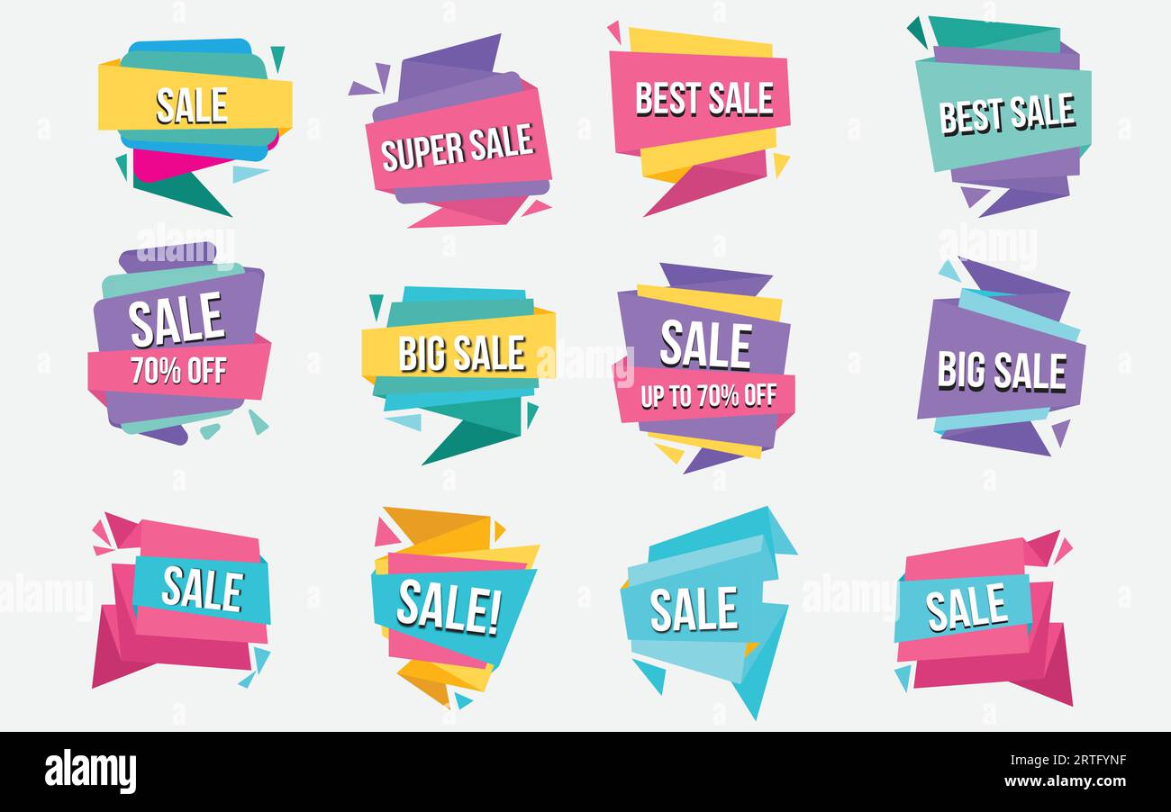 sale banner design mega vector Stock Vector