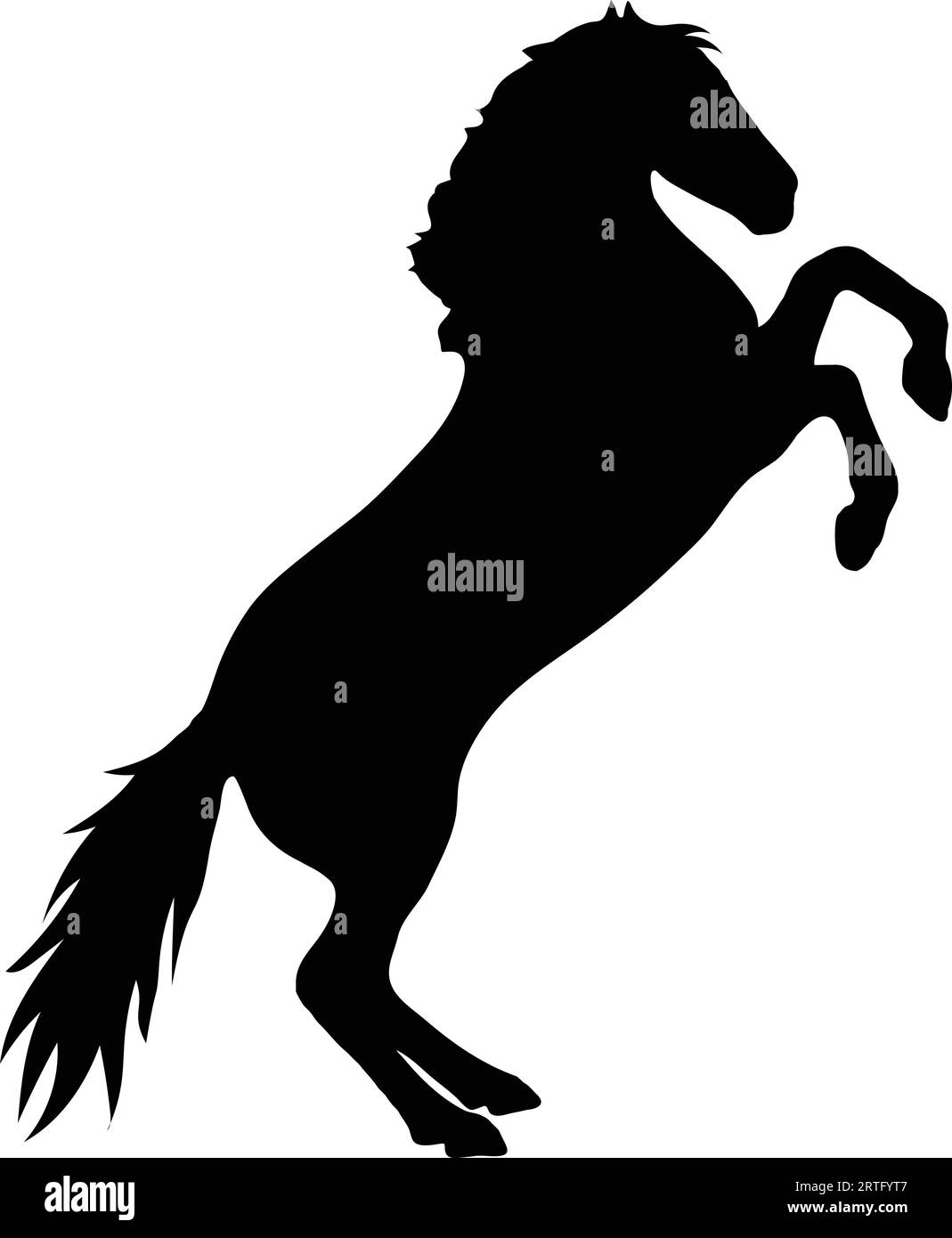 Horse silhouette or vector on a white background Stock Vector