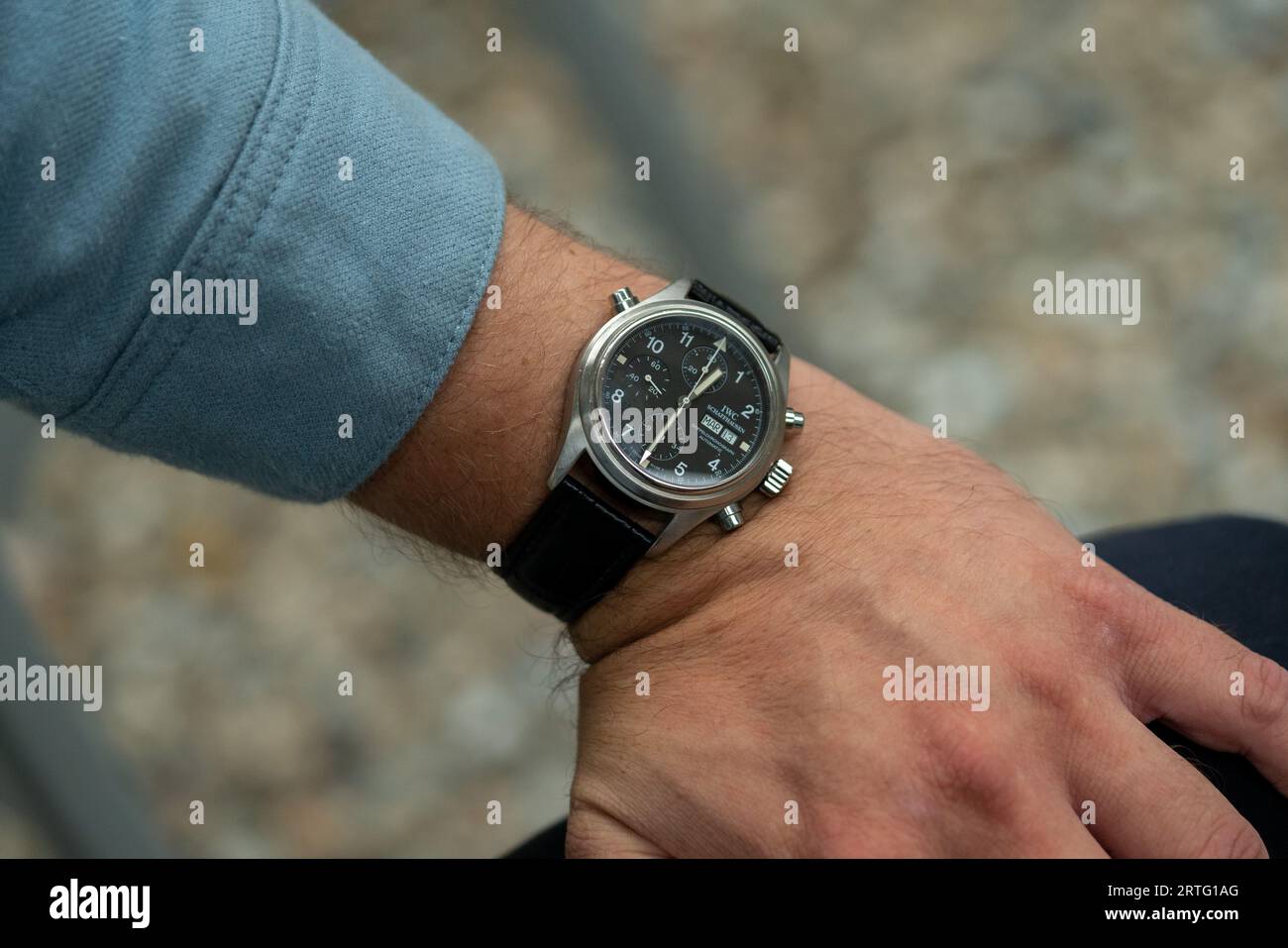 IWC Doppelchronograph IW3713 PDWM Stock Photo Alamy