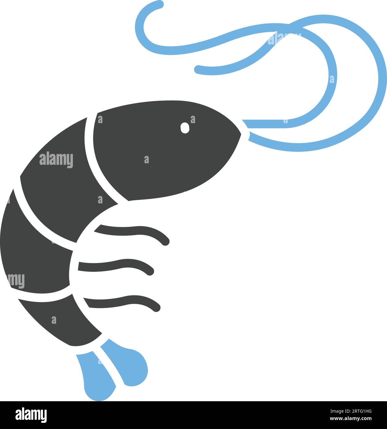 Shrimp Icon Image. Stock Vector