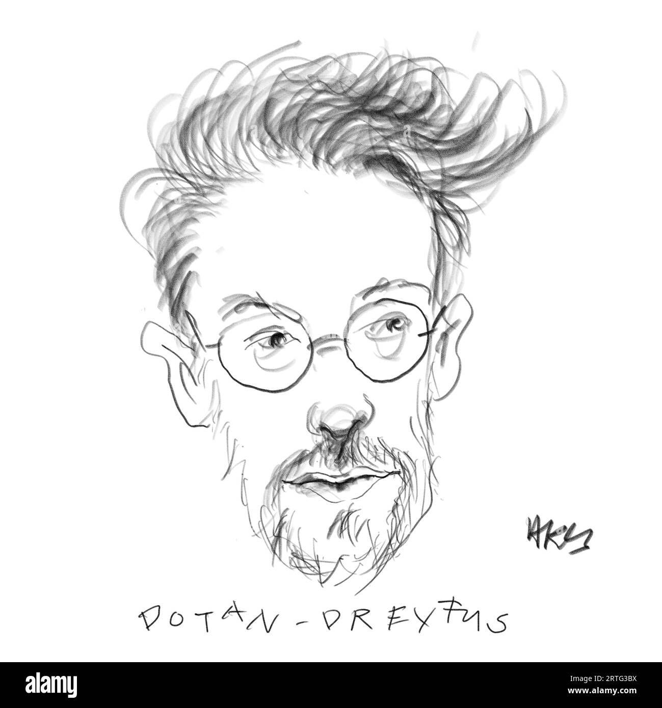 Portrait of the Author Dotan Dreyfus Stock Photo