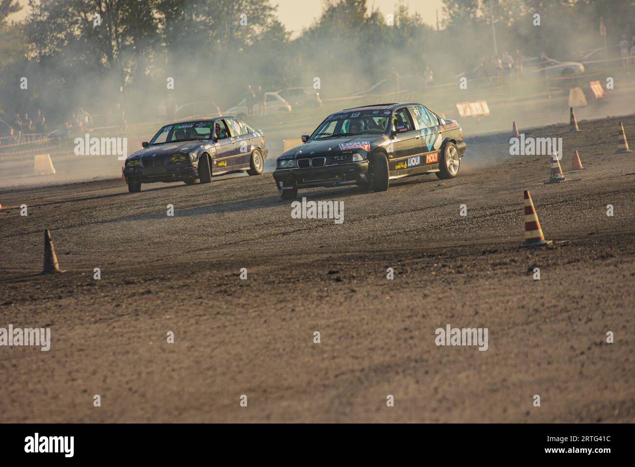 Villamarzana, 10 September 2023: Intense car race capturing the thrill ...