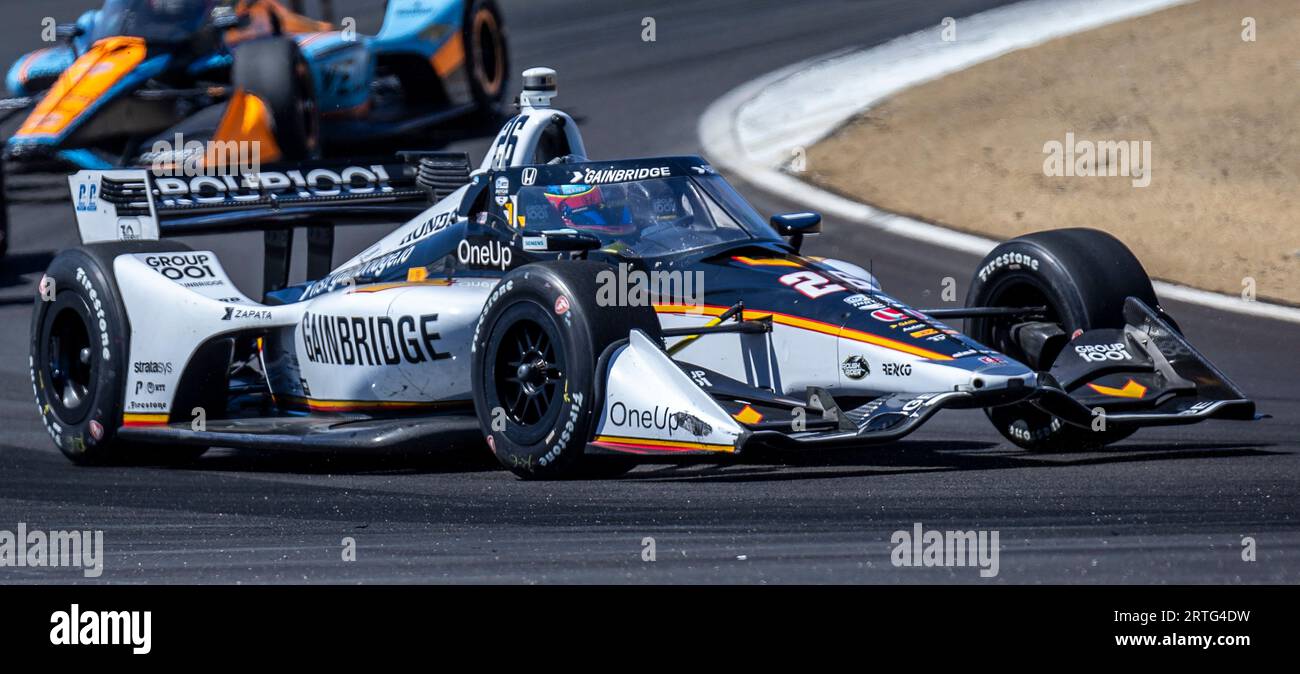 September 10 2023 Monterey, CA, U.S.A. Driver Colton Herta (26)coming out of turn 2 during the Firestone Grand Prix of Monterey NTT Indycar Championship at Weathertech Raceway Laguna Seca Monterey, CA Thurman James/CSM Stock Photo