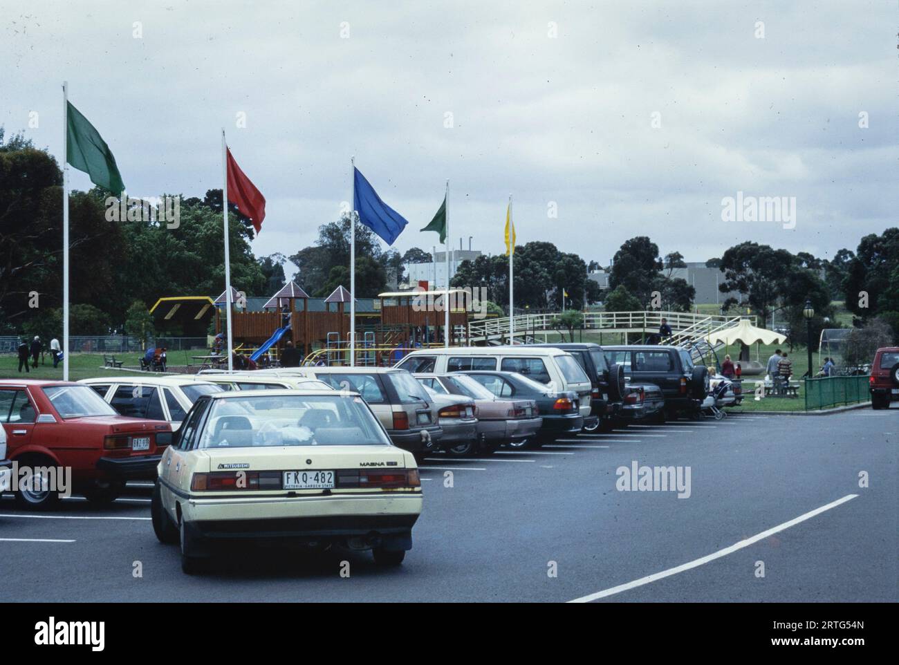 Melbourne, Australia December 1999 Glimpse of a 1990s parking lot in