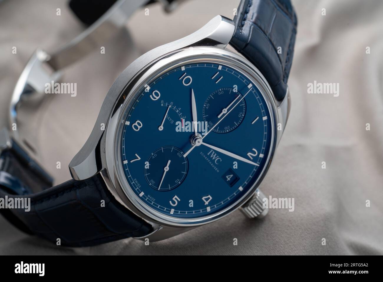 IWC Portugieser Hand Wound Monopusher Edition Laureus Sport For Good IW515301 Stock Photo Alamy