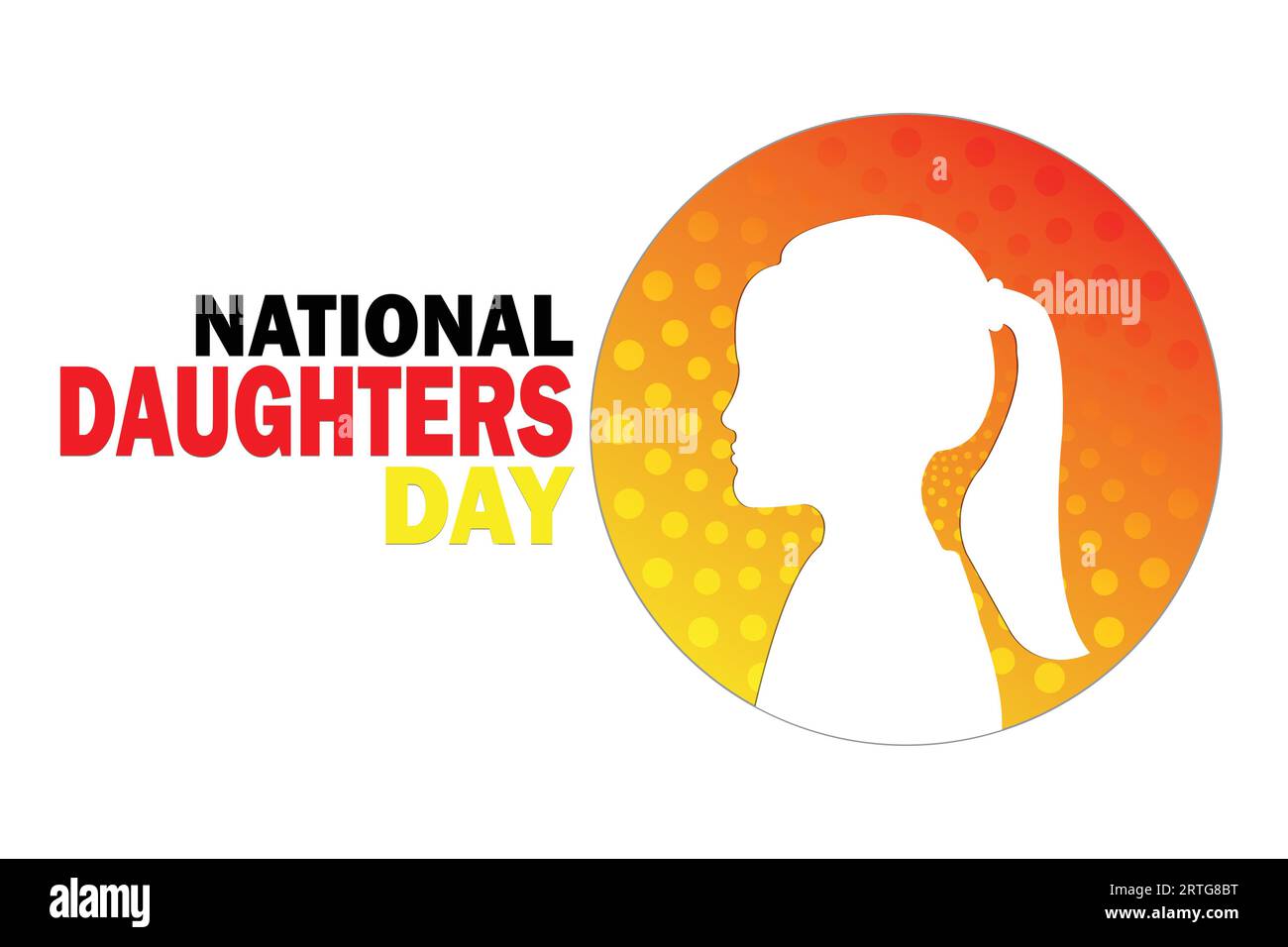 National Daughters Day Vector illustration. Suitable for greeting card