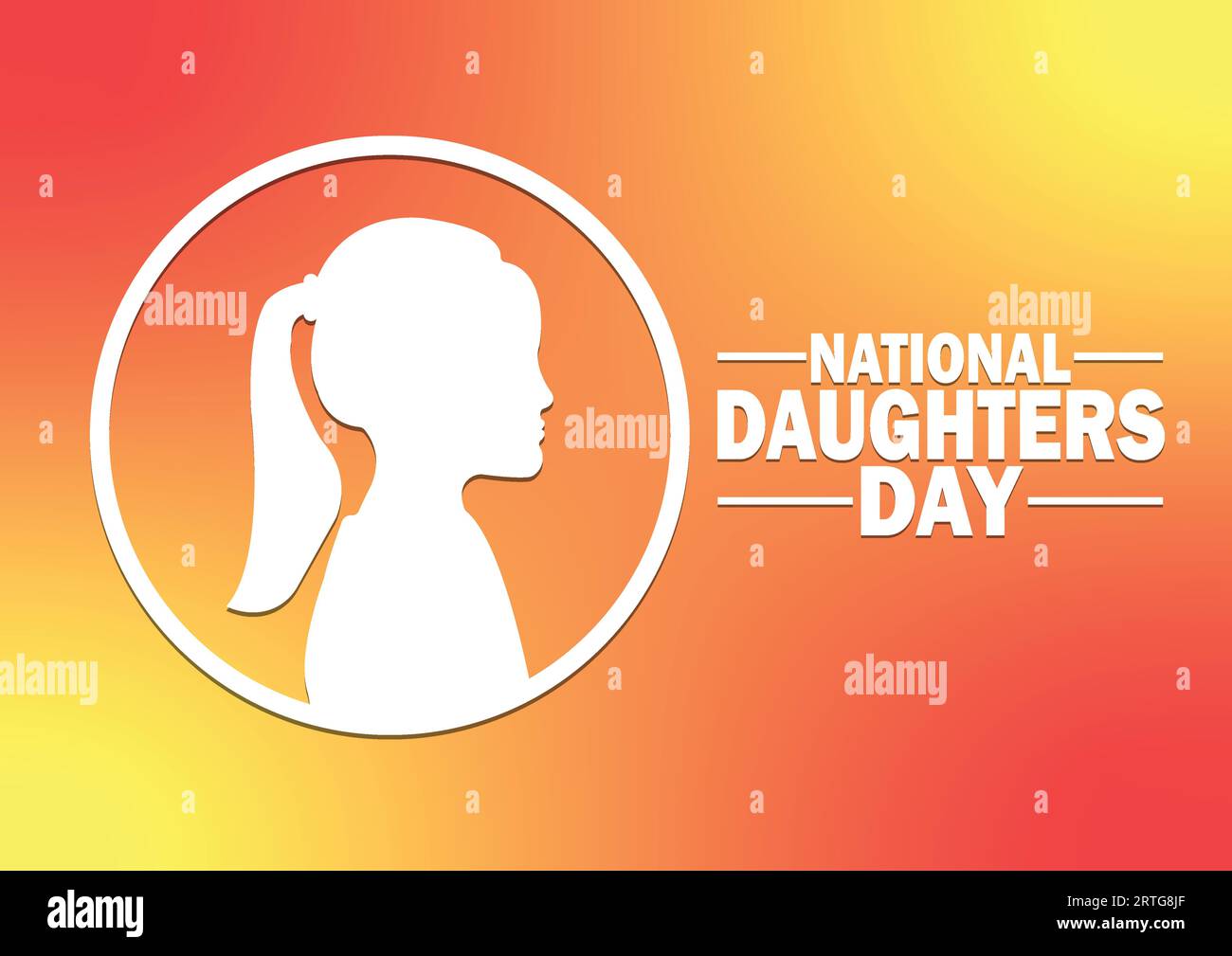 National Daughters Day. Vector illustration Suitable for greeting card