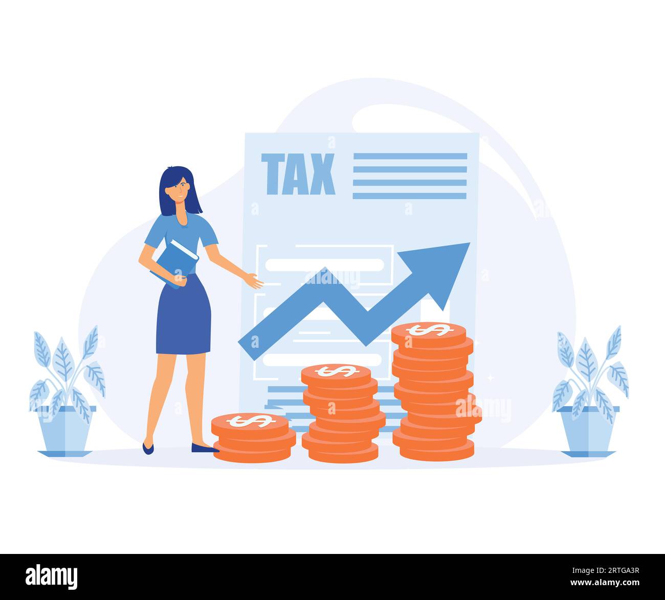 Tax preparation concept, taxable document preparation, payment