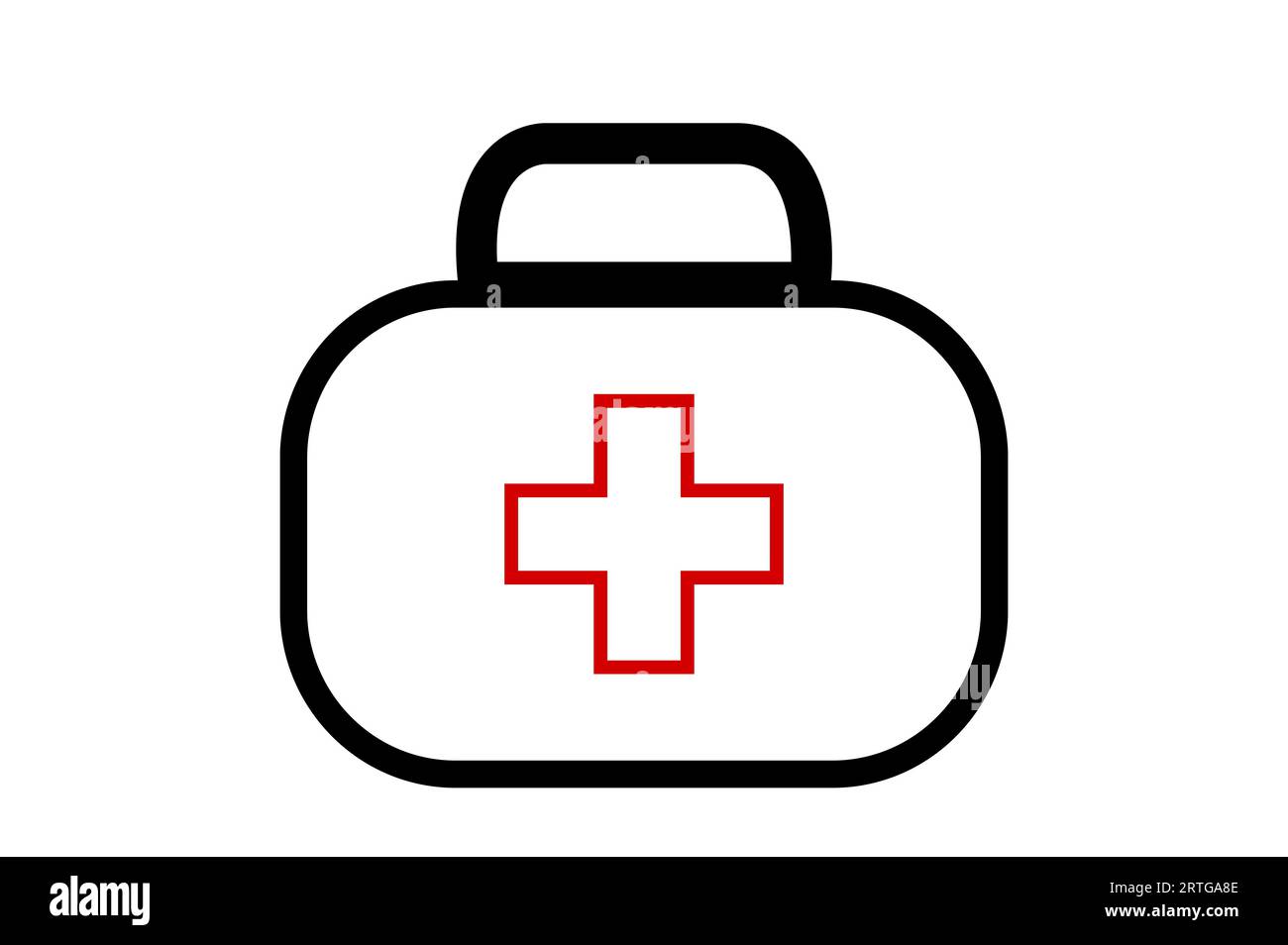 Nurse bag icon on white background, isolated. Stock Photo