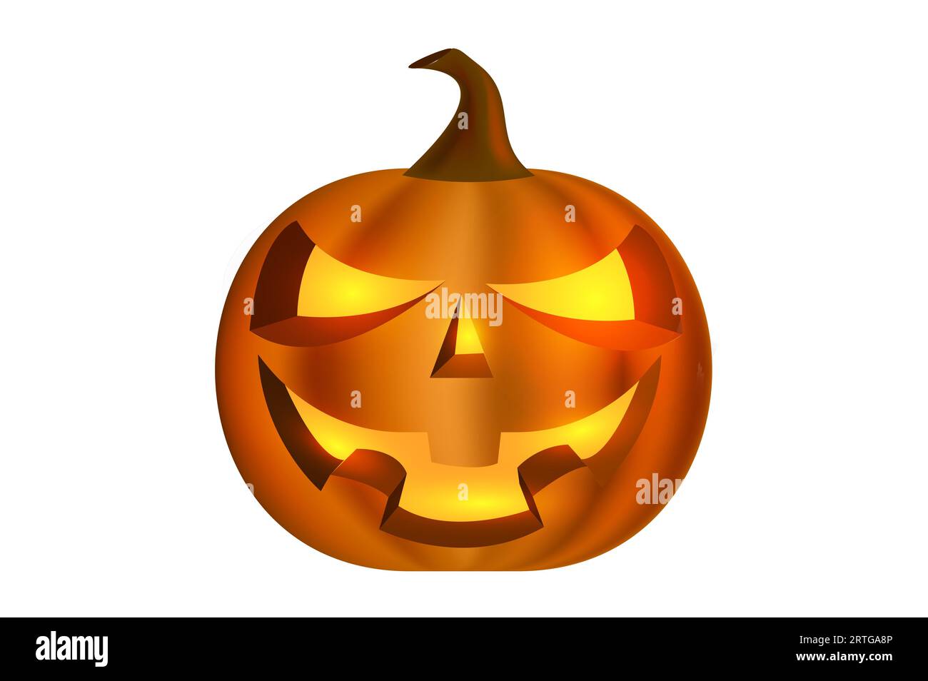 Pumpkin Halloween on white background isolated Stock Photo - Alamy