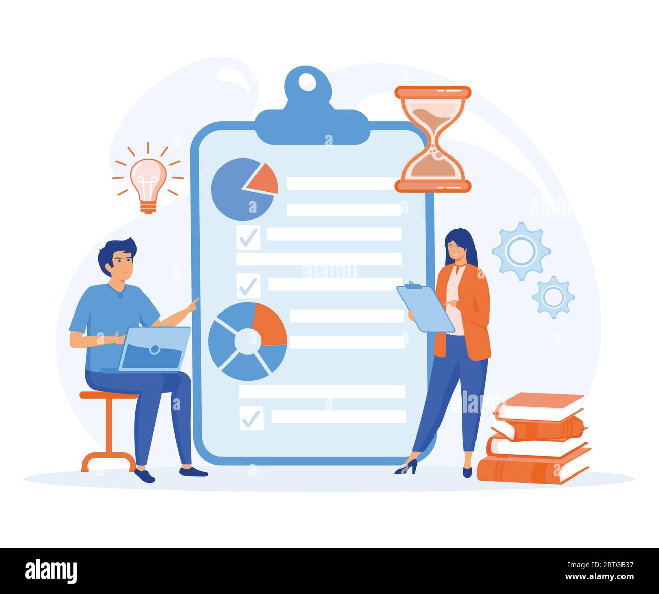Team leader presenting data Stock Vector Images - Alamy