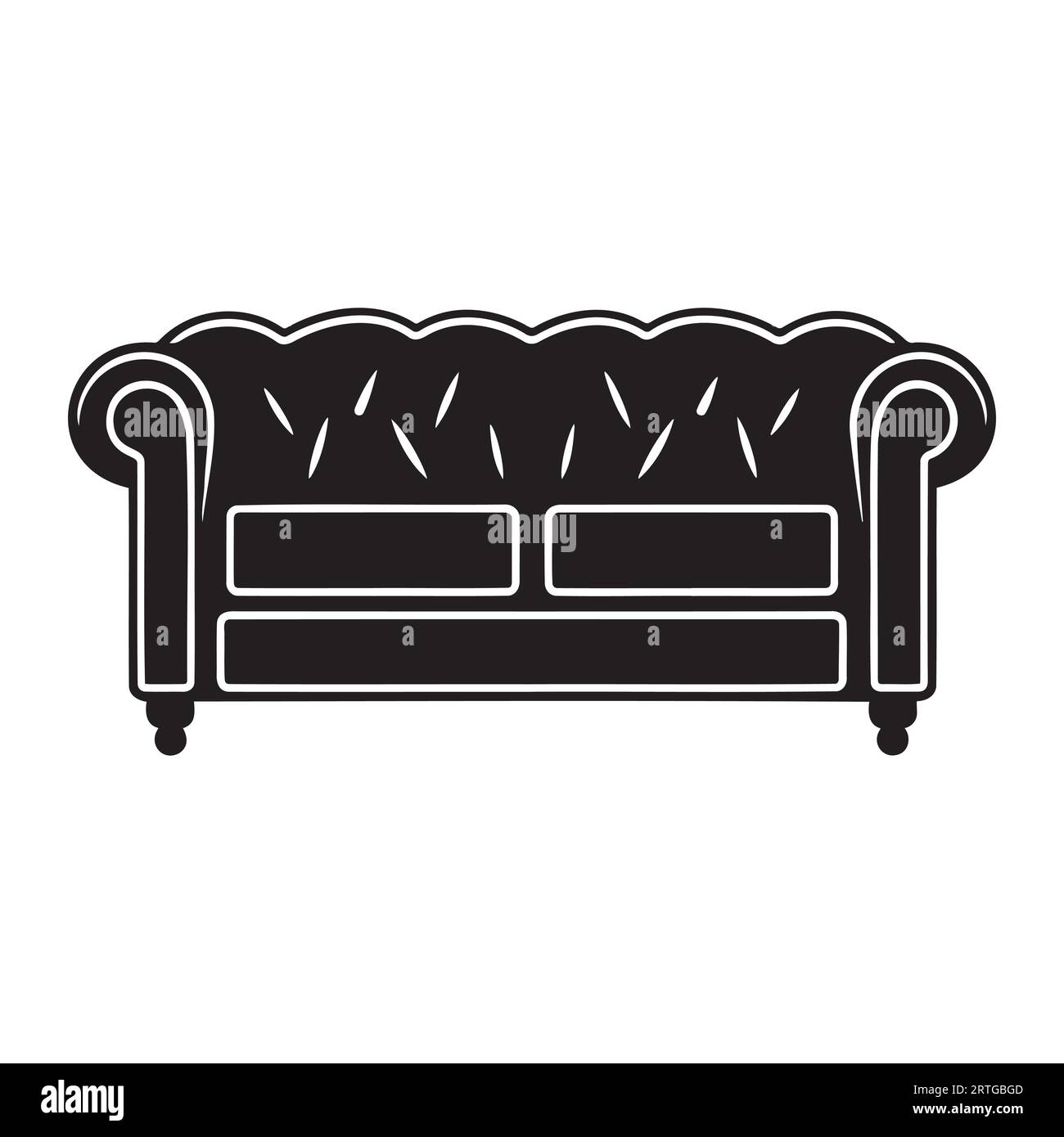 Vintage luxury white sofa Black and White Stock Photos & Images - Alamy