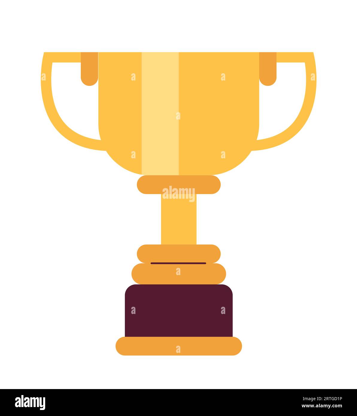 Winner golden cup trophy semi flat colour vector object Stock Vector ...