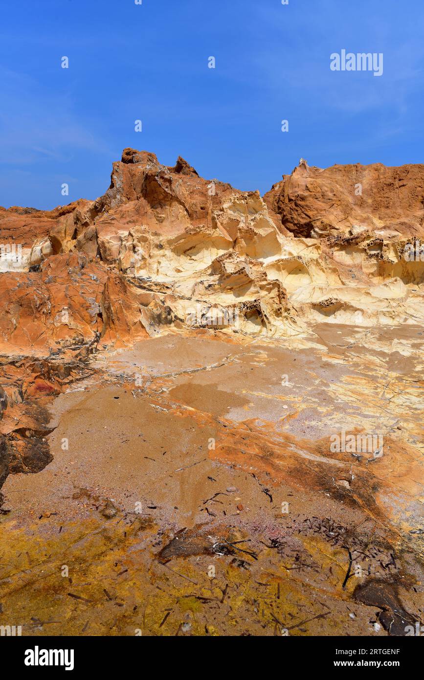 Quartz-keratophyre is a subvolcanic rock from Permian. This photo was ...