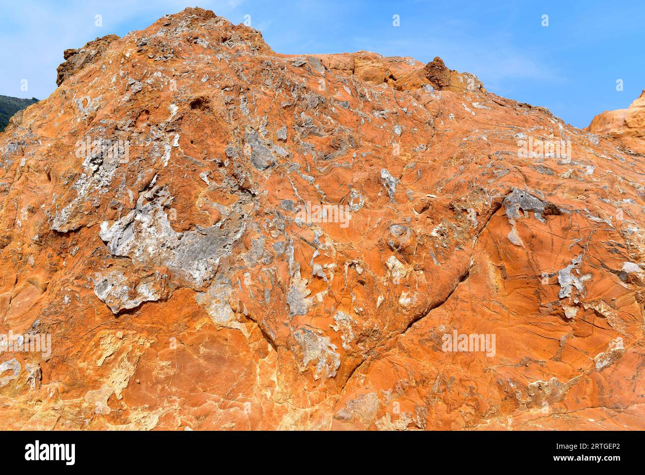 Quartz-keratophyre is a subvolcanic rock from Permian. This photo was ...
