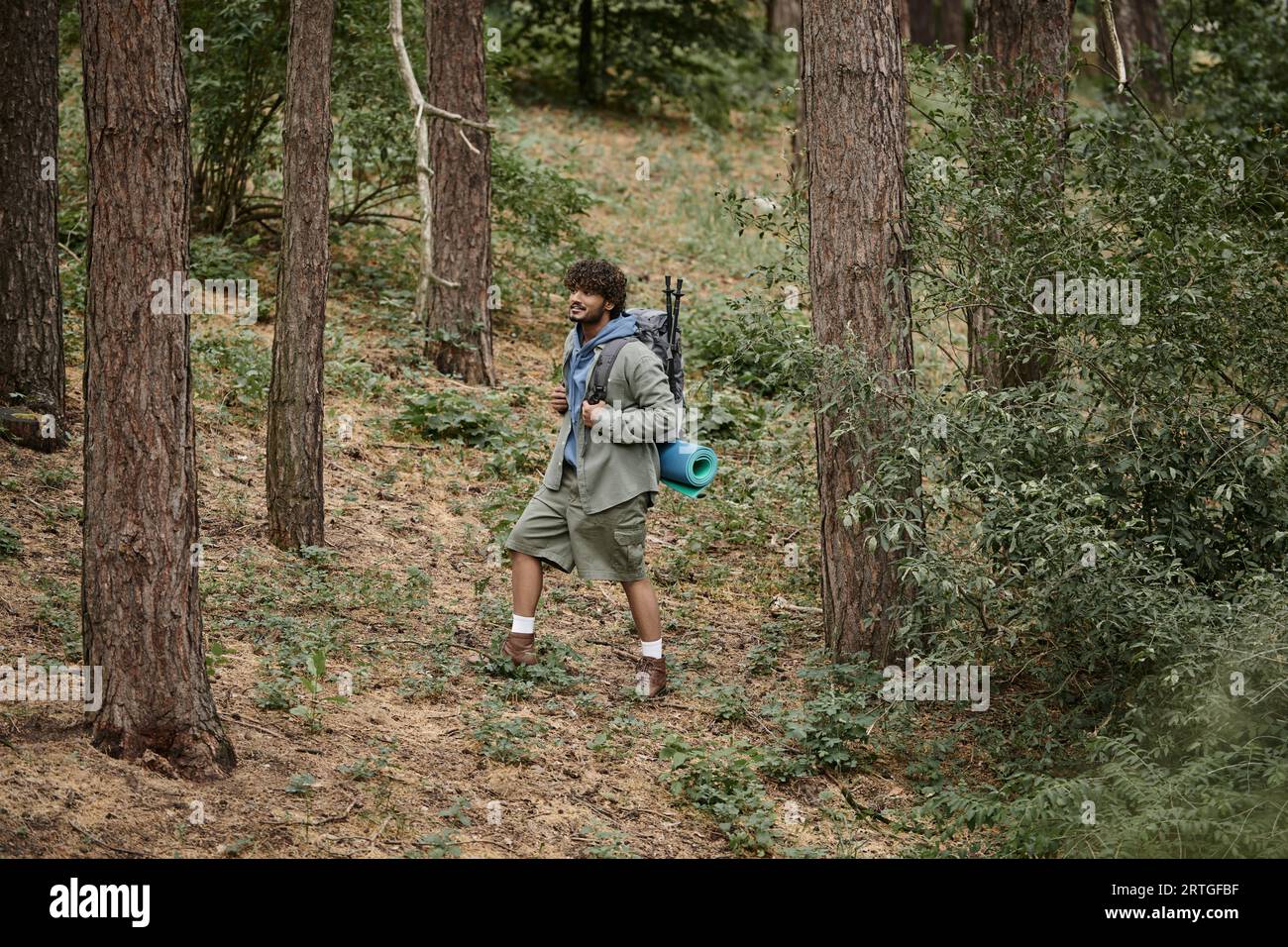 Young hiker in shorts hi-res stock photography and images - Alamy
