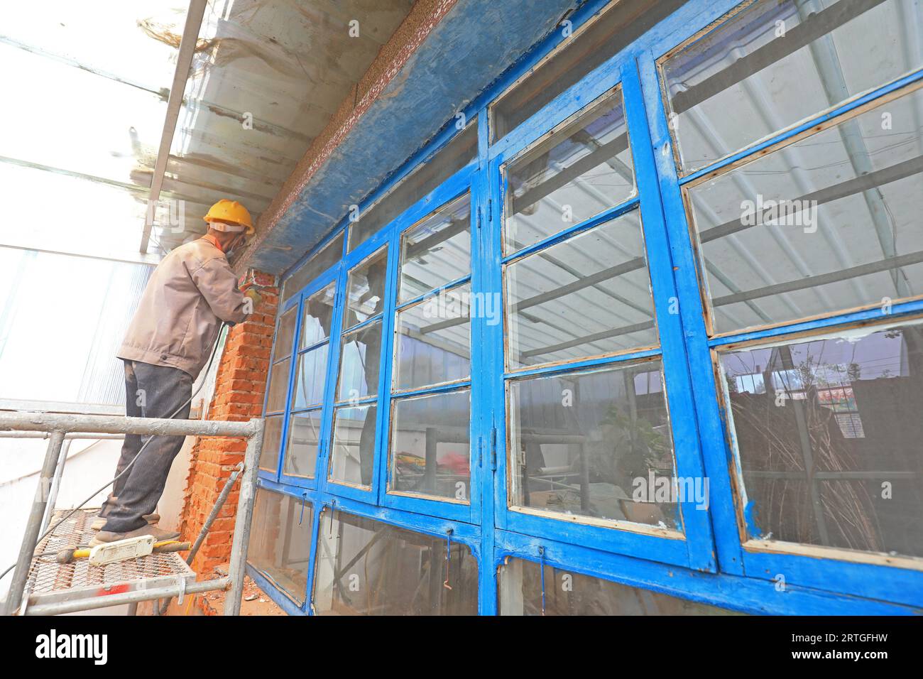Luannan county china june 3 2021 construction site of housing