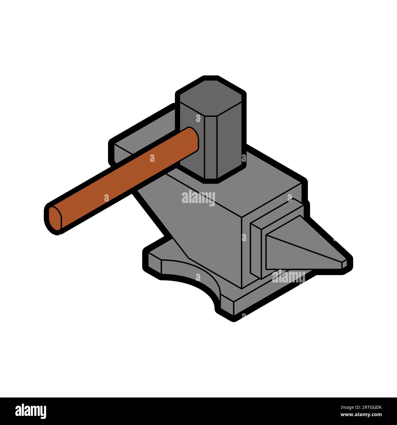 Hammer and Anvil isolated. Blacksmith tool Stock Vector Image & Art Alamy