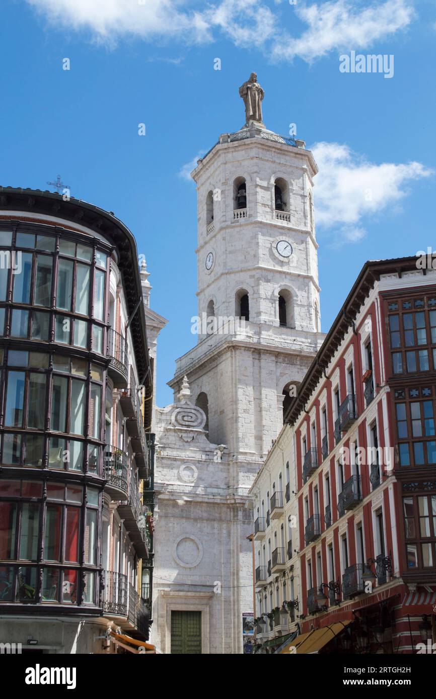 Bell tower of the cathedral of Valladolid Stock Photo