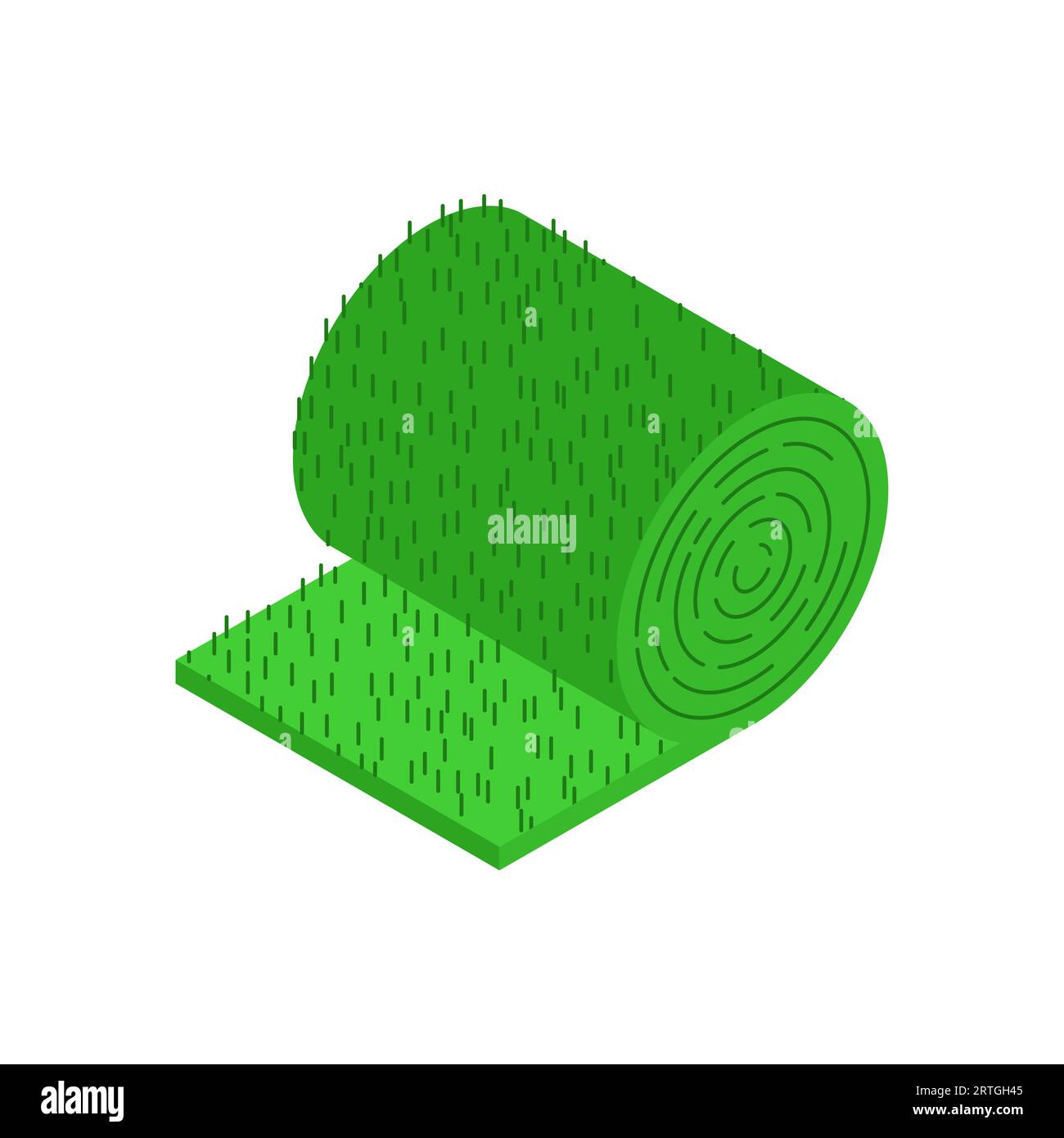 Rolled lawn isolated. Vector illustration Stock Vector Image & Art - Alamy