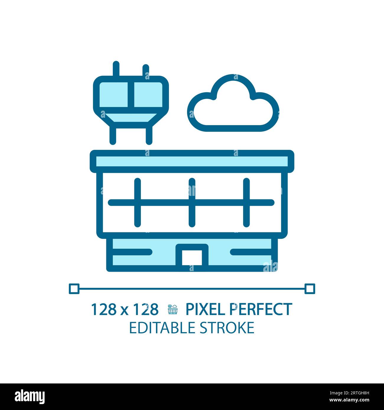 2D editable thin line building icon Stock Vector Image & Art - Alamy