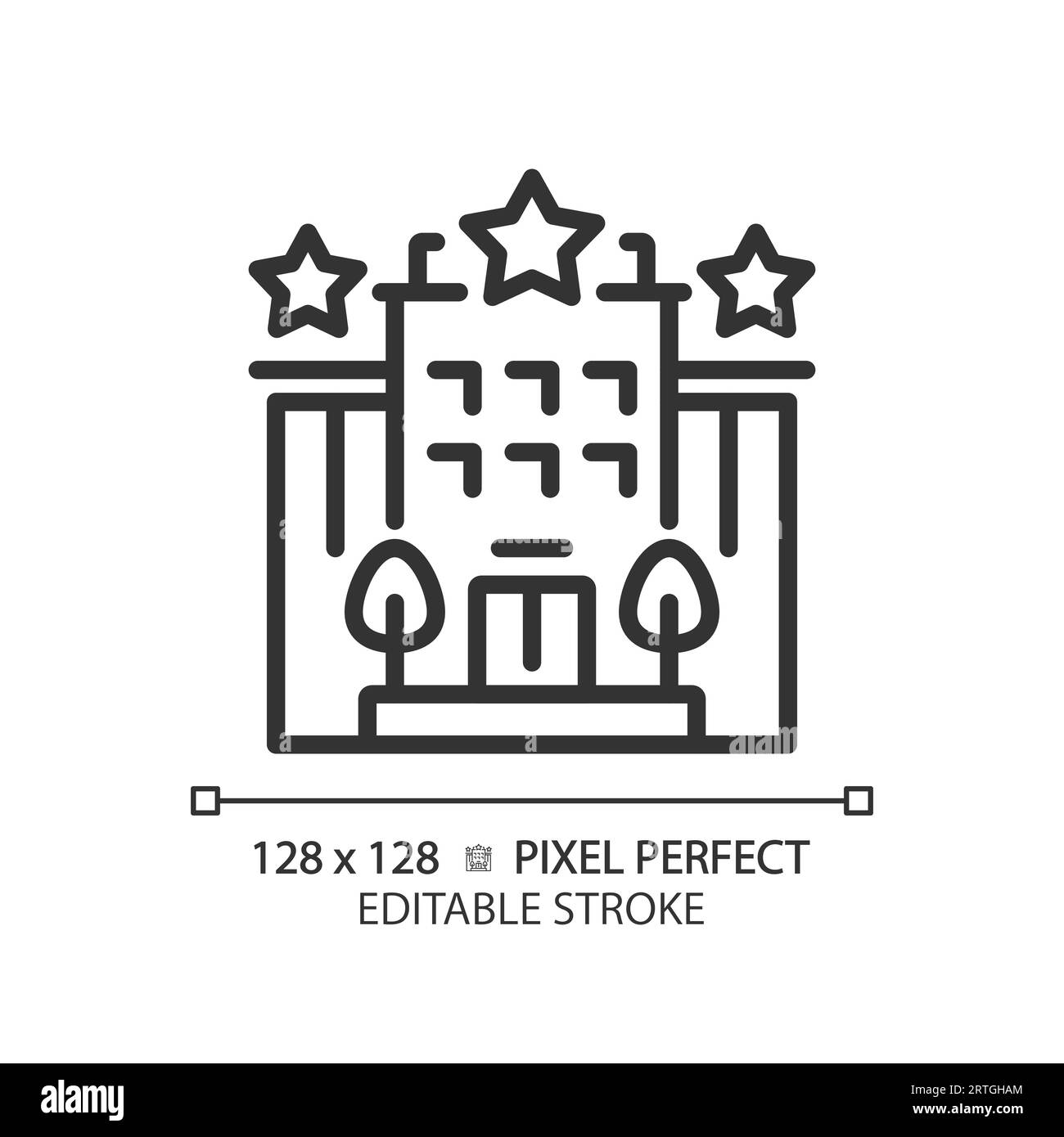 2D editable thin line hotel icon Stock Vector Image & Art - Alamy