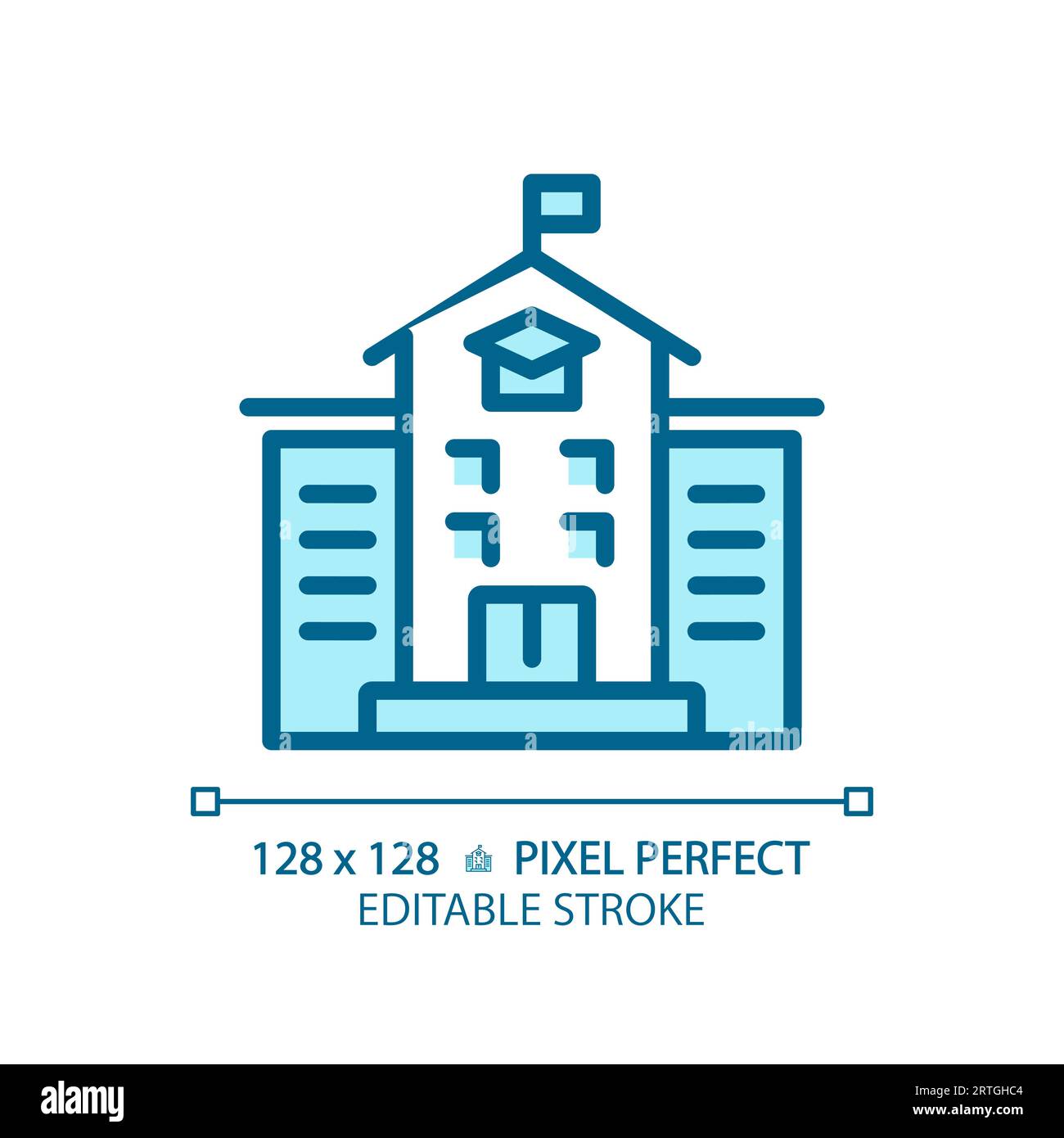 2D editable thin line school icon Stock Vector Image & Art - Alamy