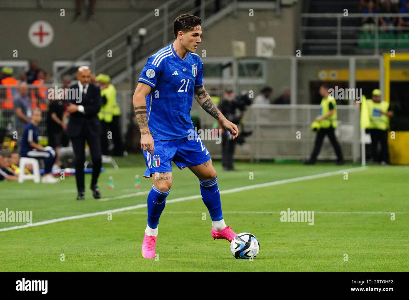 Milan, Italy - September 12, 2023, Federico Dimarco (Italy) during the UEFA  Euro 2024, European Qualifiers, Group C football match between Italy and  Ukraine on September 12, 2023 at San Siro stadium