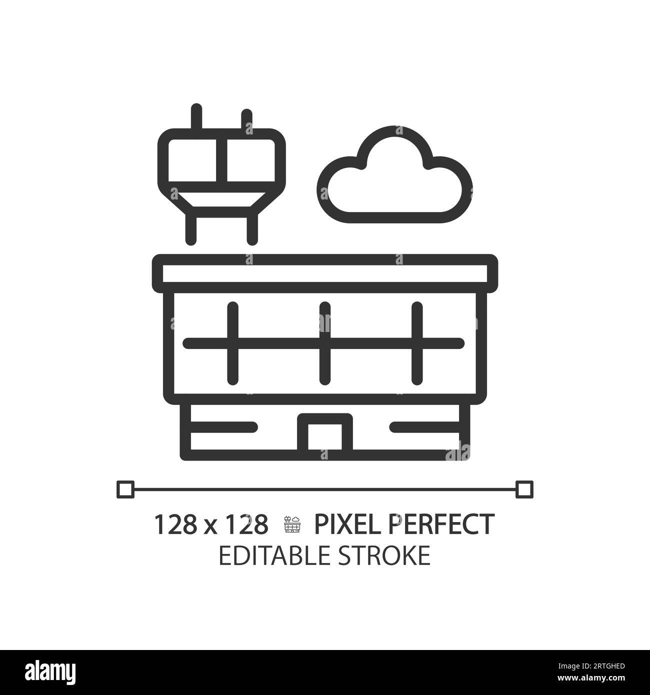 2D editable thin line building icon Stock Vector Image & Art - Alamy