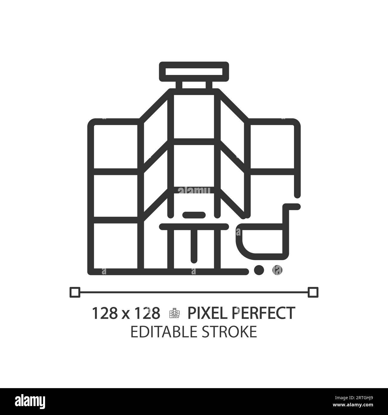 2D editable thin line shopping mall icon Stock Vector Image & Art - Alamy