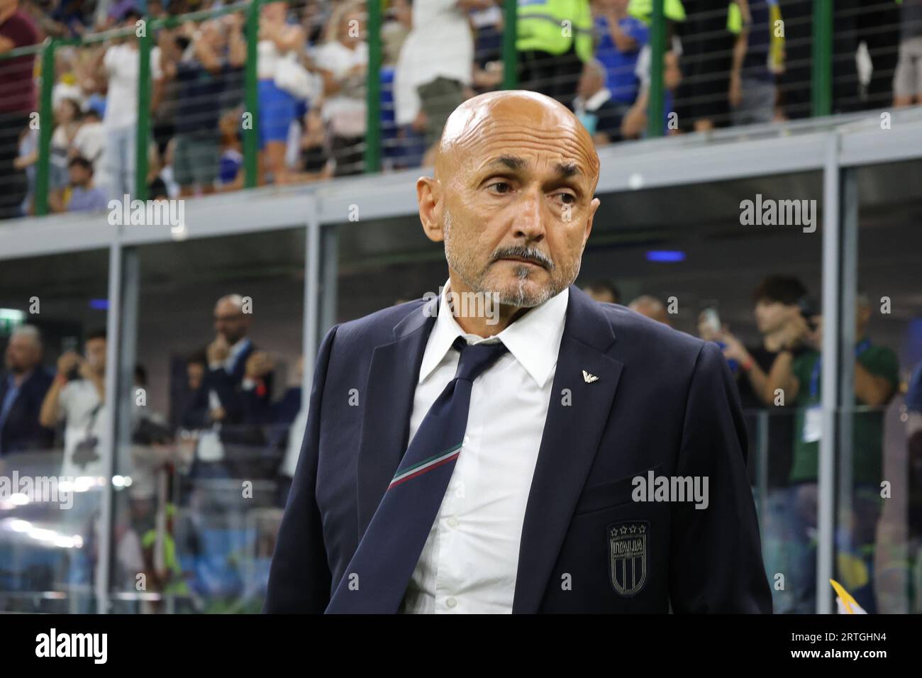 September 12, 2023: Milan 09/12/2023, during the football match valid for qualification for the 2024 European Championships, between the national teams of Italy and Ukraine at the San Siro stadium in Milan.In picture : Head Coach Luciano Spalletti (Credit Image: © Fabio Sasso/ZUMA Press Wire) EDITORIAL USAGE ONLY! Not for Commercial USAGE! Stock Photo