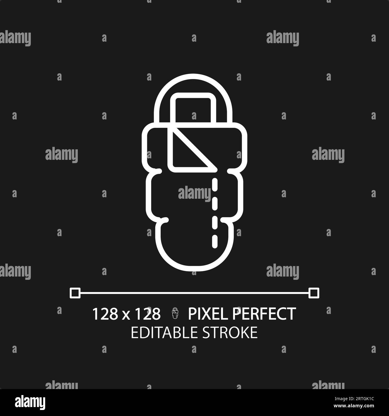 Customizable sleeping bag white thin linear icon Stock Vector Image ...