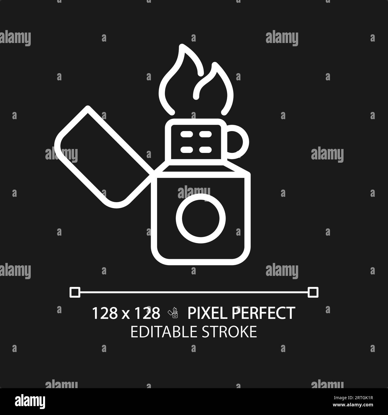 Customizable lighter white thin linear icon Stock Vector Image & Art ...