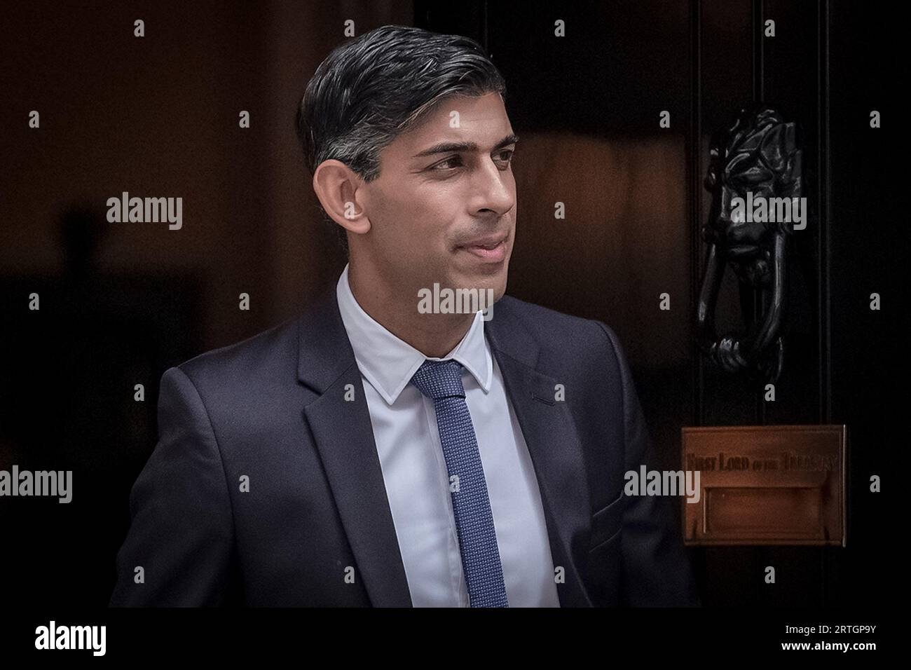 London, UK. 13th September 2023. Prime Minister Rishi Sunak leaves No.10 Downing Street for weekly questions in Parliament to include raising a motion to include the Russian paramilitary group Wagner on the UK’s list of terrorist organizations. Credit: Guy Corbishley/Alamy Live News Stock Photo