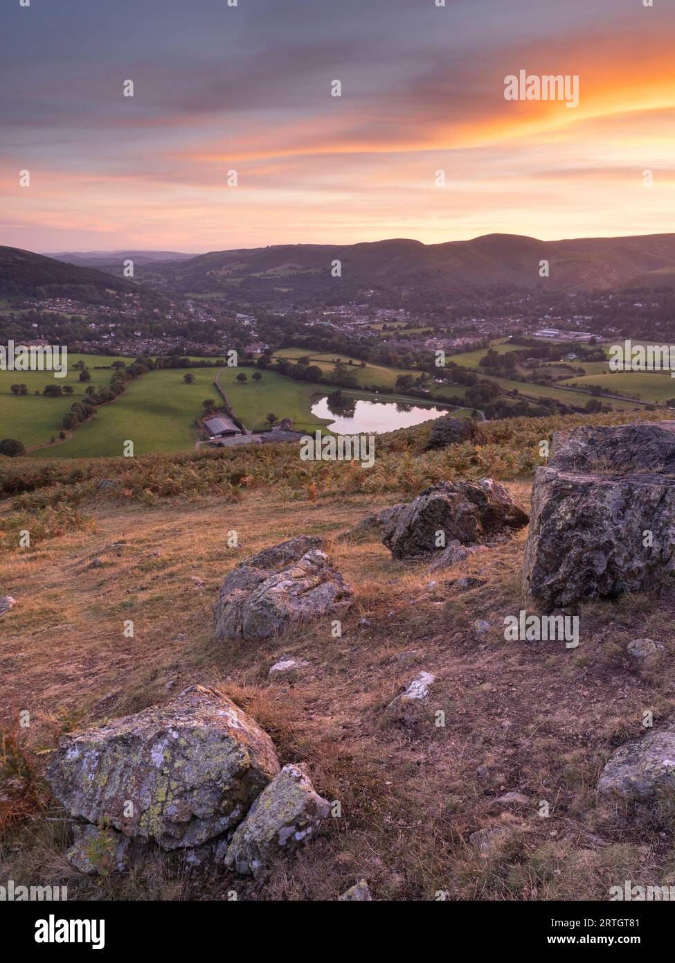 Beautiful and dramatic countryside in The Shropshire Hills aonb, Church