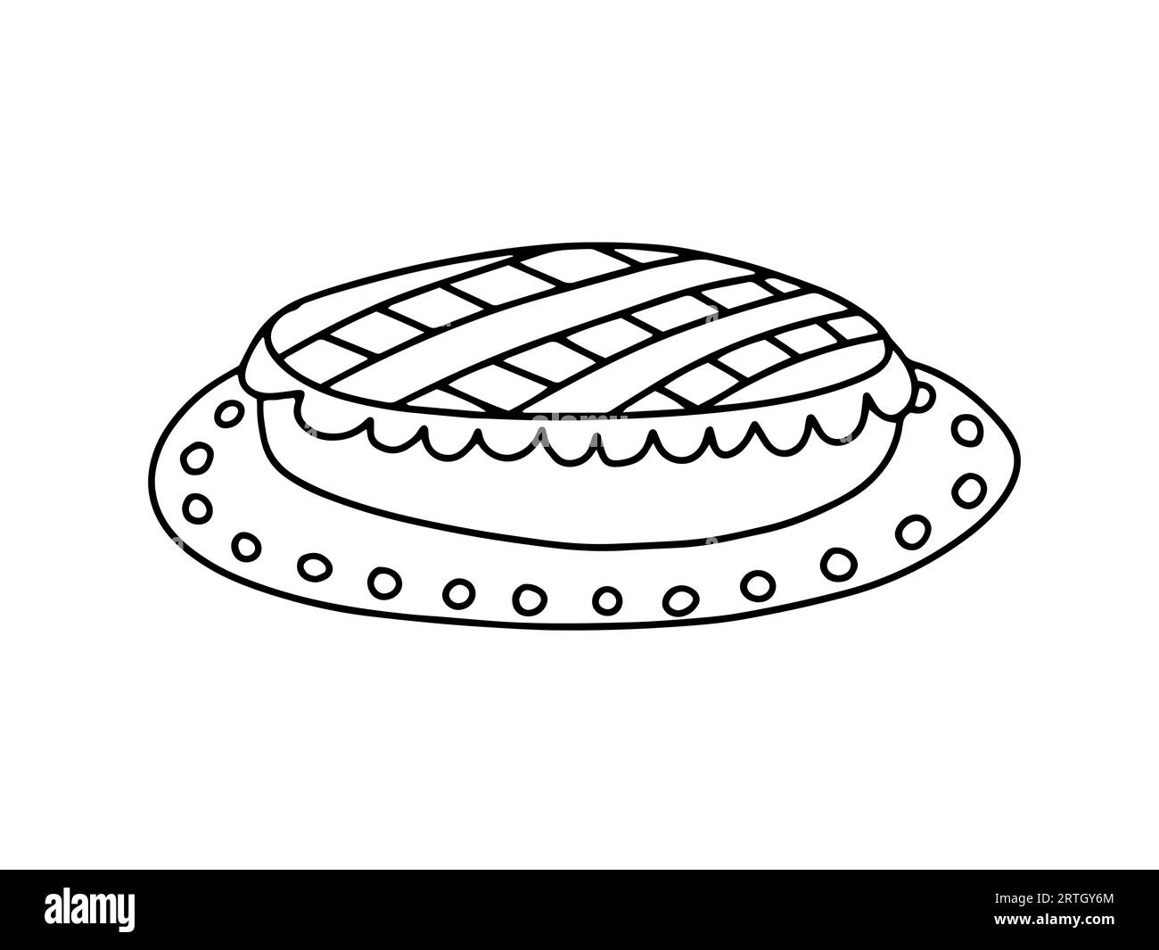 Sketch of fruit pie Stock Vector Image & Art Alamy