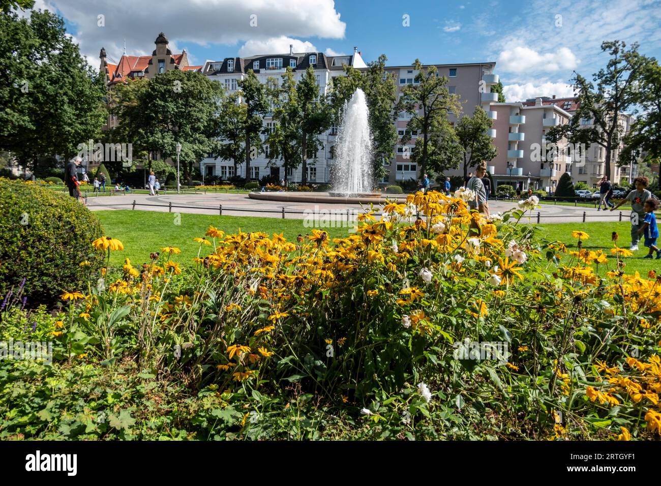 Viktoria-Luise-Platz, Fontäne, Brunnen, Schöneberg, Berlin, Stock Photo