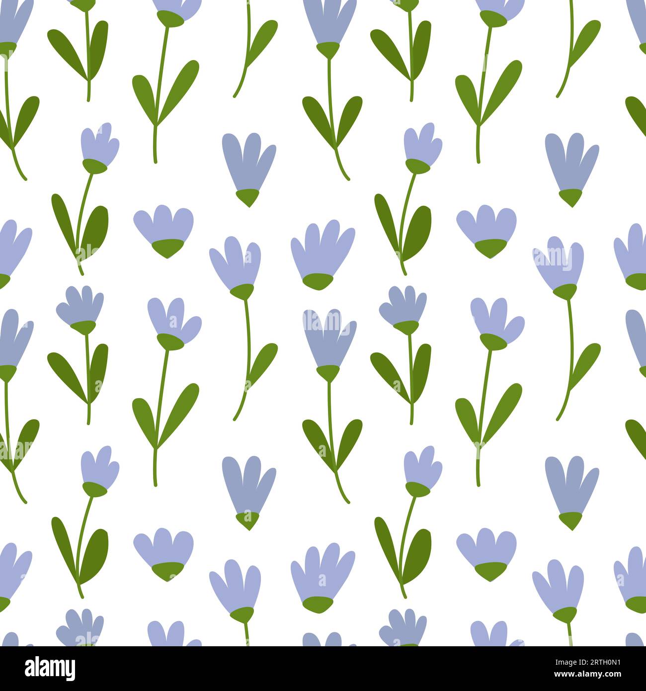 wild blue flowers pattern Stock Vector