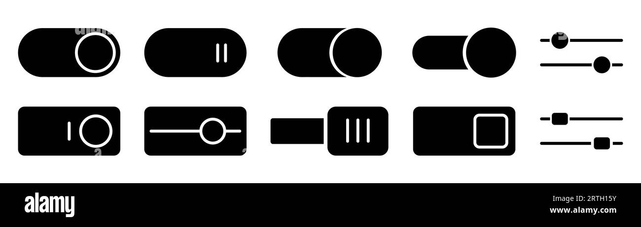 Turn off vector vector vectors Black and White Stock Photos & Images ...