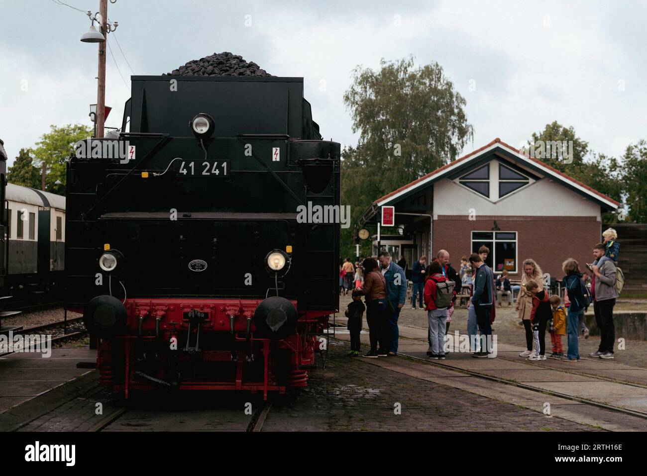 Beekbergen, the Netherlands August 6th 2023 People queing up the see