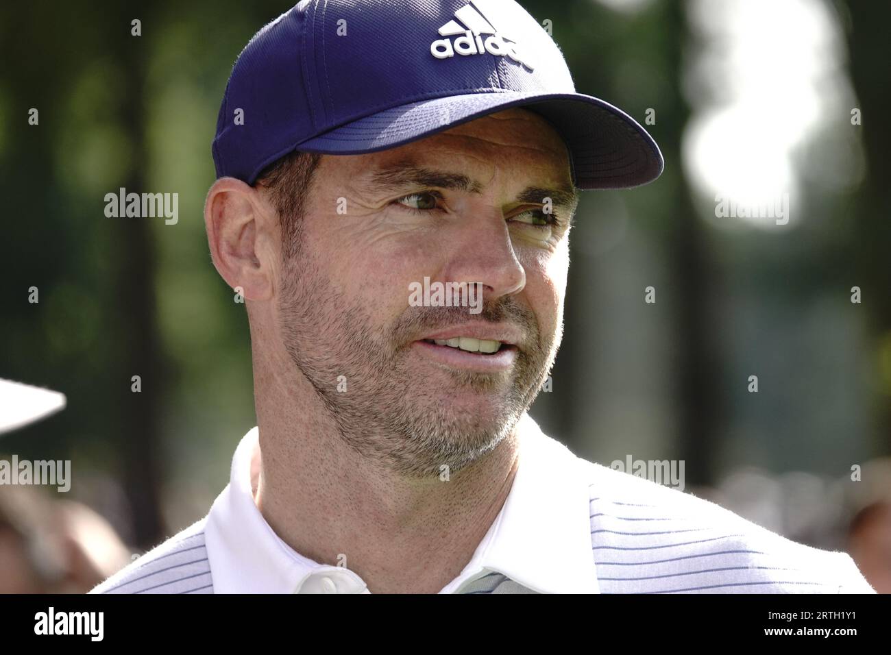 Wentworth, Surrey, UK. 13th Sep, 2023. Jimmy Anderson on 11th green during the Pro-Am at the BMW:PGA golf Championship at The Wentworth Club. OPS: Credit: Motofoto/Alamy Live News Stock Photo