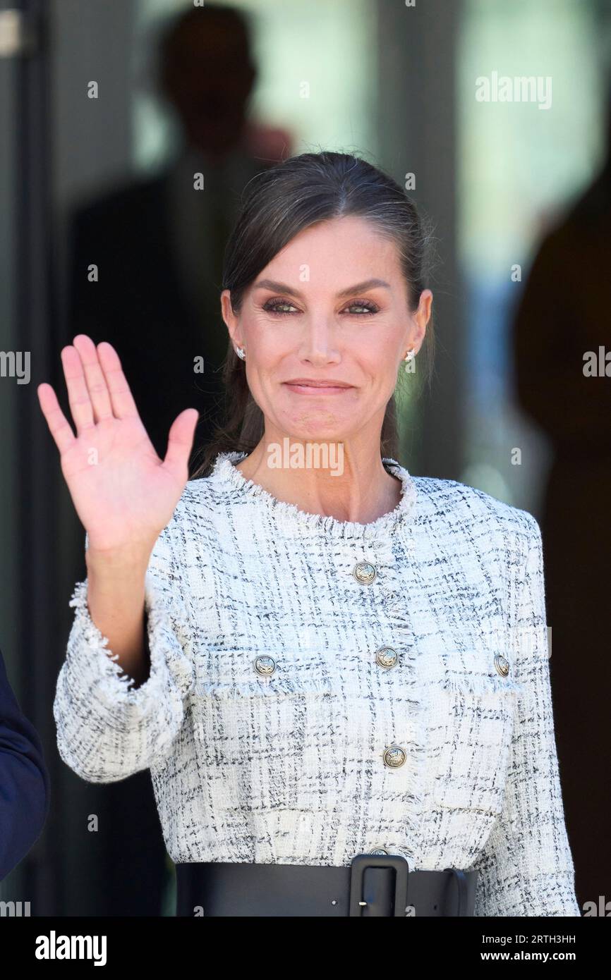 Langreo, Asturias, Spain. 13th Sep, 2023. Queen Letizia of Spain