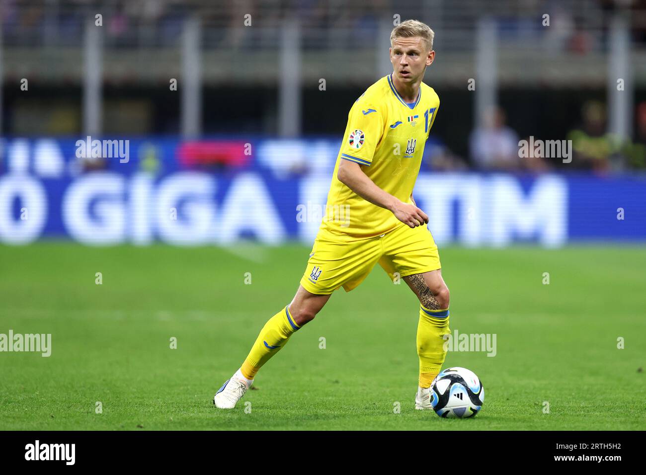 Milano, Italy. 12th Sep, 2023. Oleksandr Zinchenko of Ukraine in action