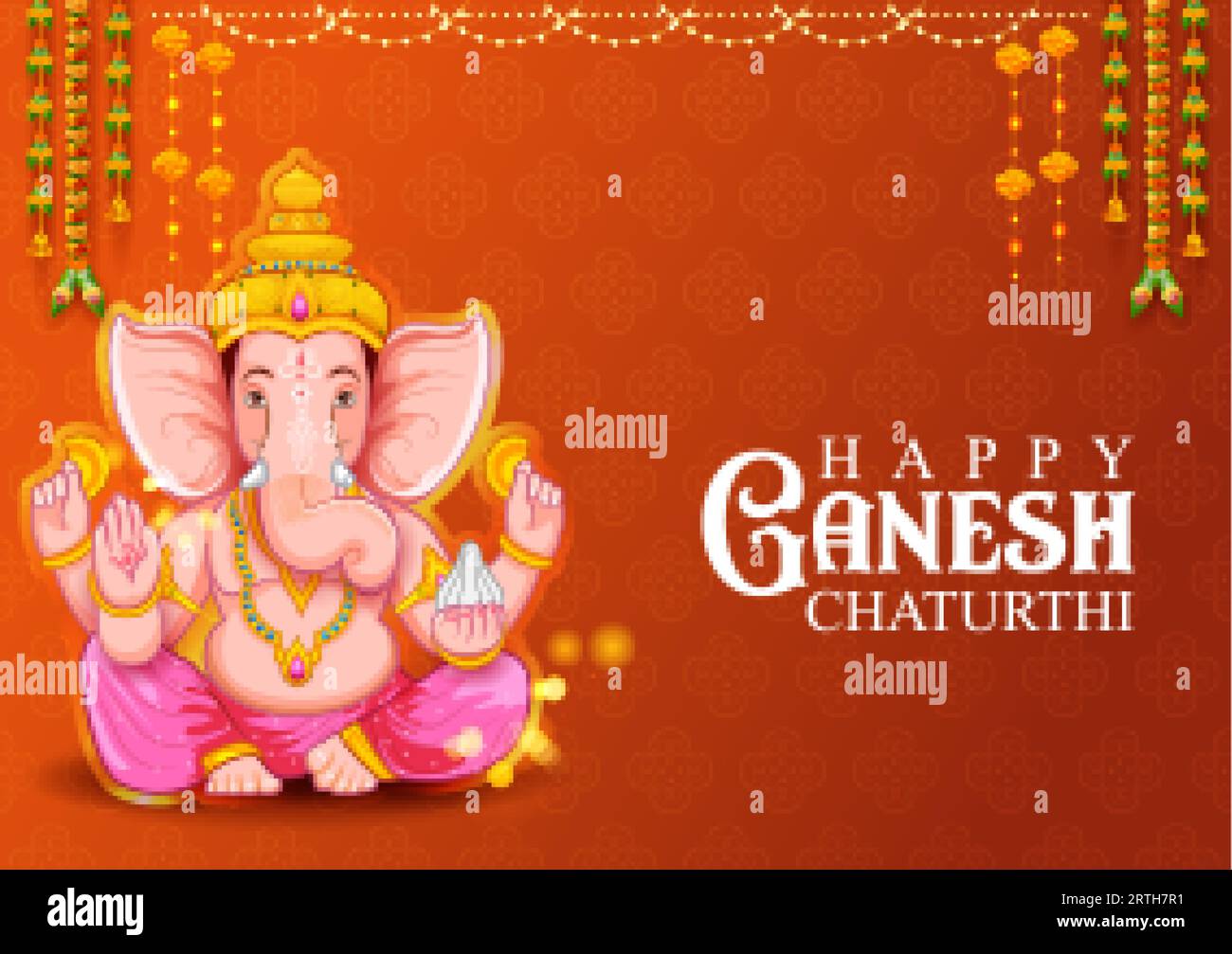 illustration of Lord Ganpati background for Ganesh Chaturthi festival ...