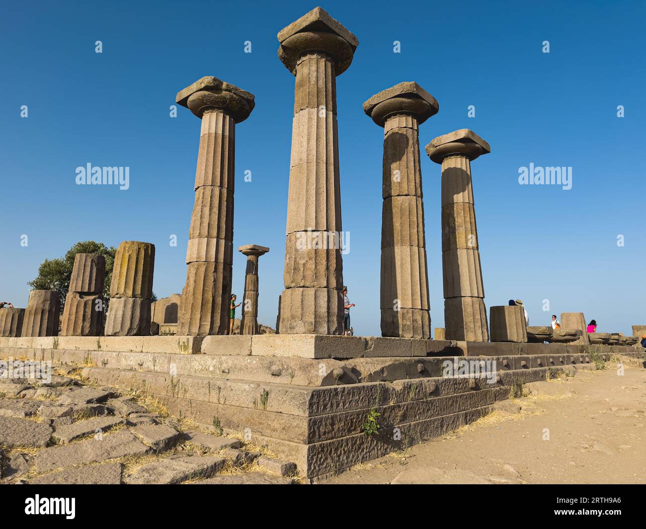 Ancient columns of Athena Temple, Assos, Canakkale, Turkey , The Temple ...