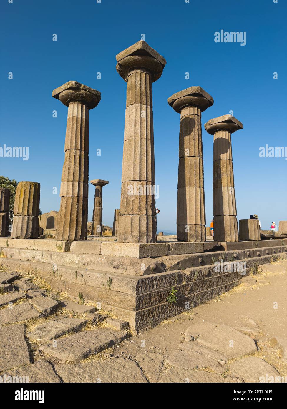 Ancient columns of Athena Temple, Assos, Canakkale, Turkey , The Temple ...