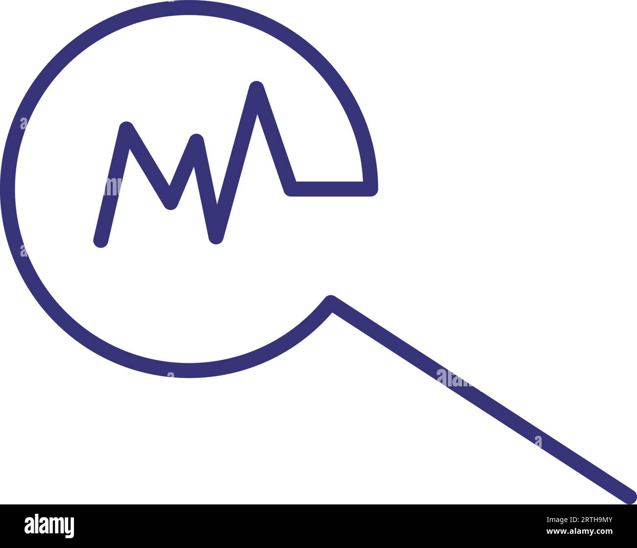 Analyzing line icon Stock Vector