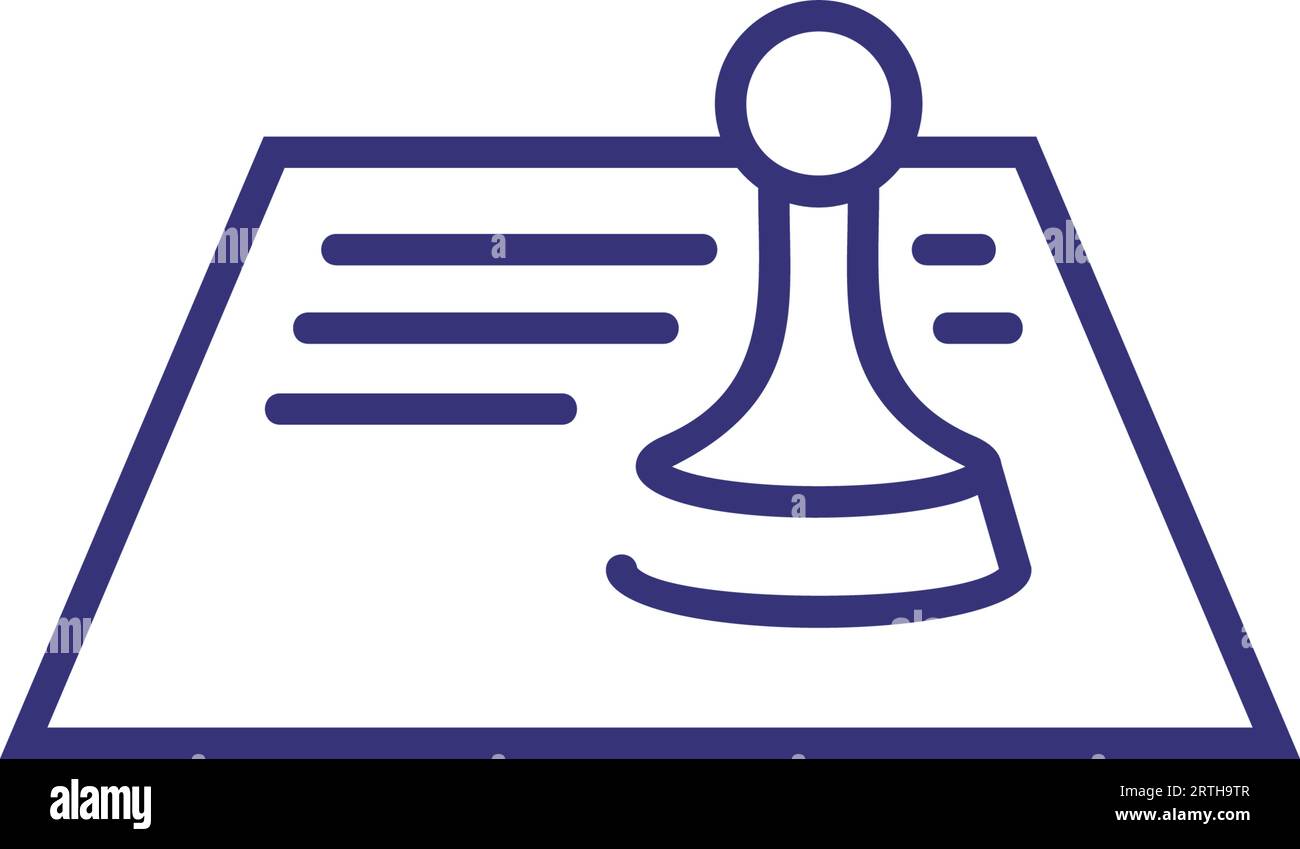 Certified document line icon Stock Vector Image & Art - Alamy