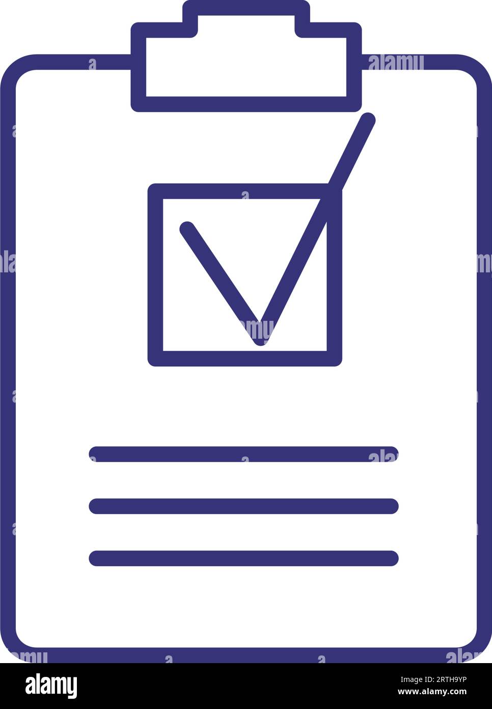 Checklist line icon Stock Vector Image & Art - Alamy